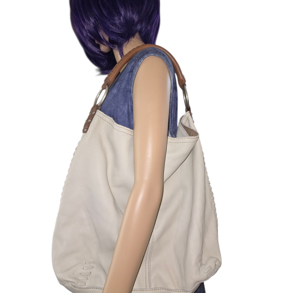Lucky Brand Cream and Tan Shoulder Bag